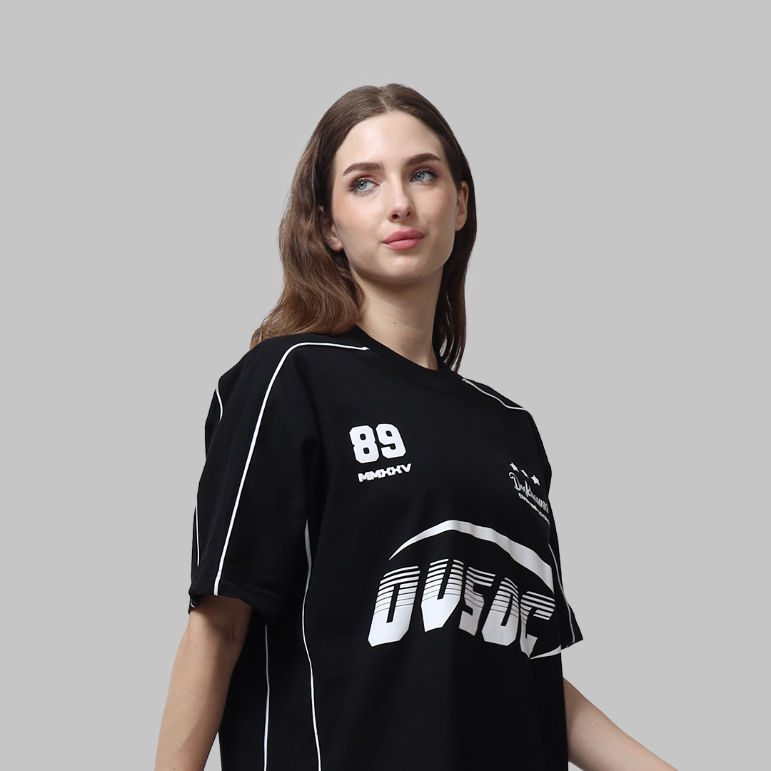 Ovsoc Deskbound Black - Tshirt Boxy Oversize 16s Heavyweight - Gambar 4