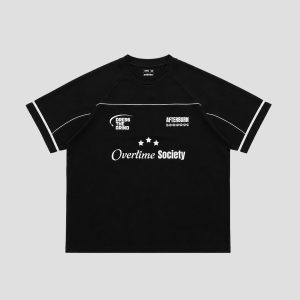 Ovsoc Afterburn Black - Tshirt Boxy Oversize 16s Heavyweight