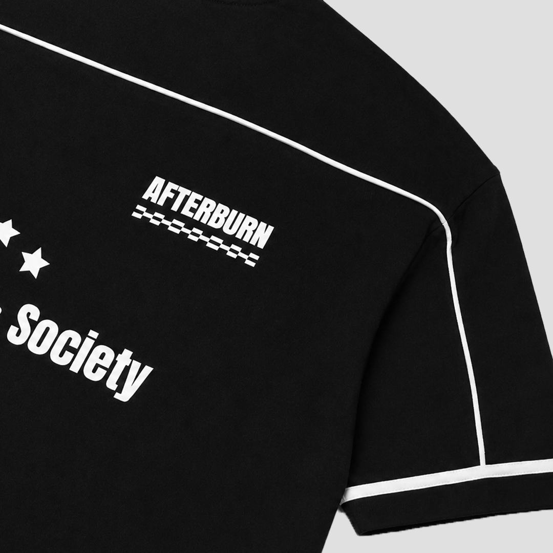 Ovsoc Afterburn Black - Tshirt Boxy Oversize 16s Heavyweight - Gambar 5