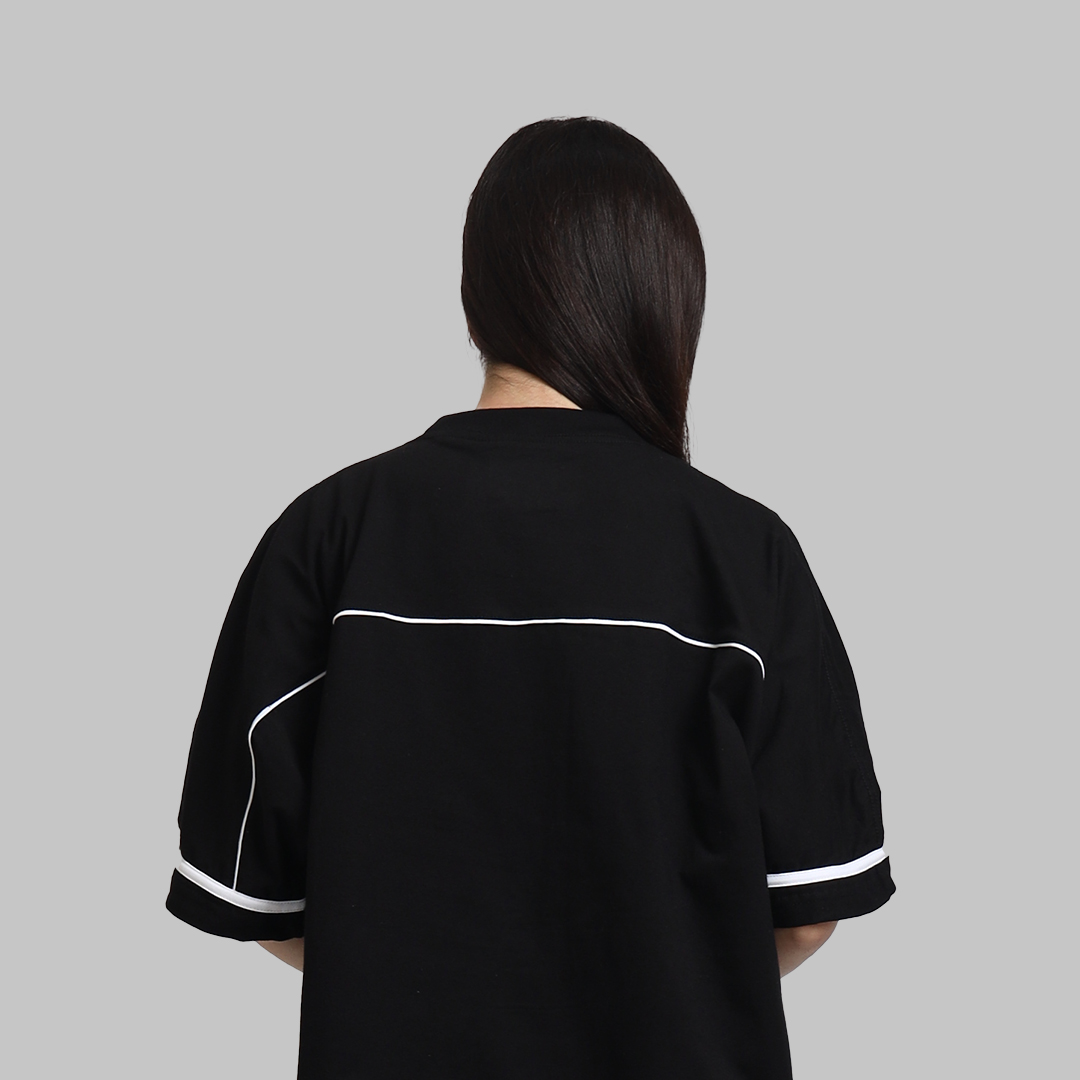 Ovsoc Afterburn Black - Tshirt Boxy Oversize 16s Heavyweight - Gambar 4
