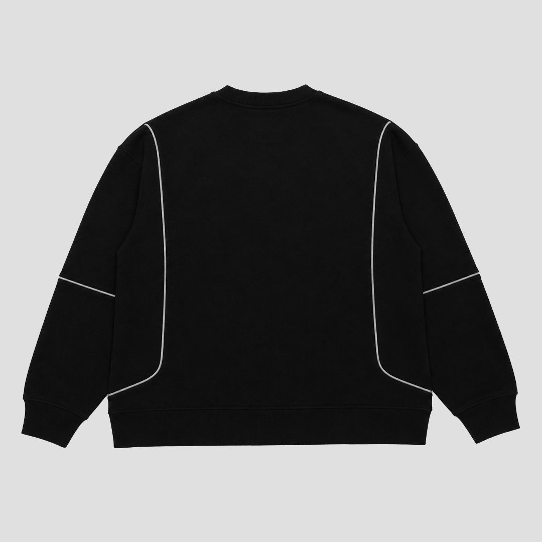 Ovsoc Slave Black - Crewneck Oversize Platisol Cotton Fleece - Gambar 2