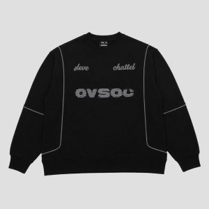 Ovsoc Slave Black - Crewneck Oversize Platisol Cotton Fleece