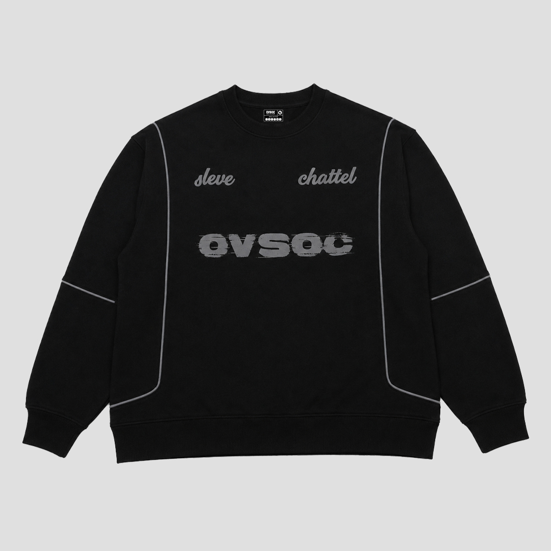 Ovsoc Slave Black - Crewneck Oversize Platisol Cotton Fleece
