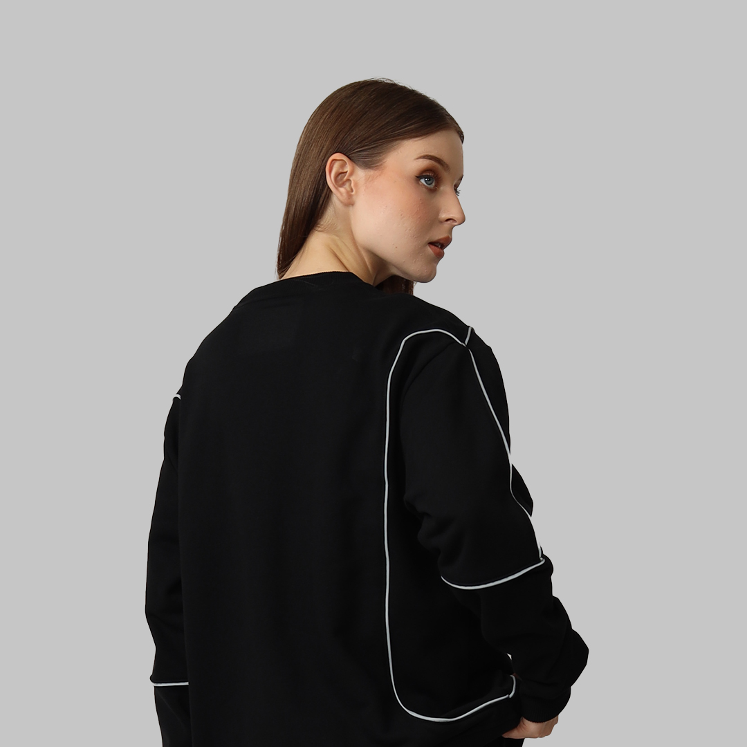Ovsoc Slave Black - Crewneck Oversize Platisol Cotton Fleece - Gambar 4