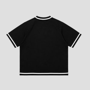 Alternative view of Ovsoc Nepotisme Black - Tshirt Boxy Oversize 16s Heavyweight