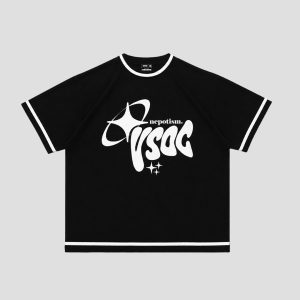 Ovsoc Nepotisme Black - Tshirt Boxy Oversize 16s Heavyweight