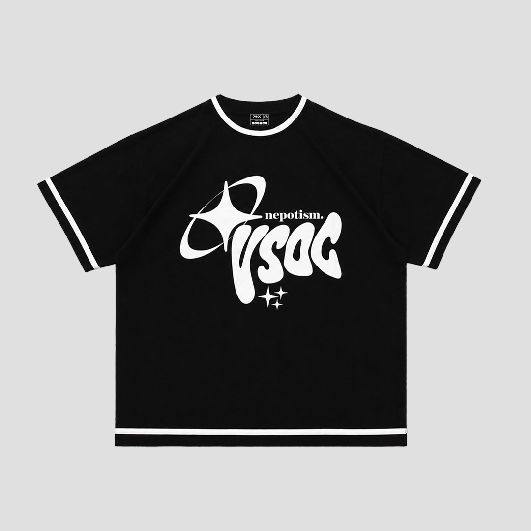 Ovsoc Nepotisme Black - Tshirt Boxy Oversize 16s Heavyweight