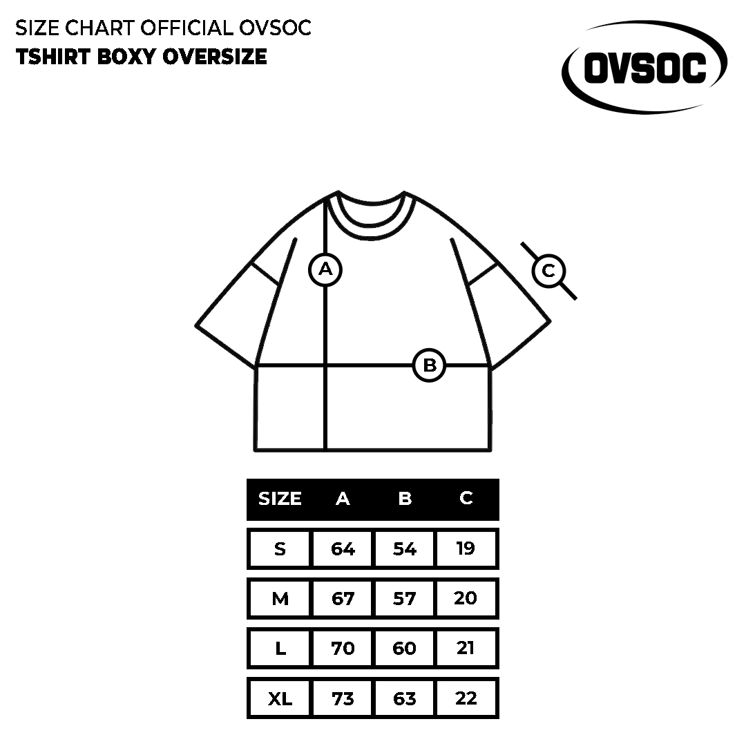 Ovsoc Karoshi Black - Tshirt Boxy Oversize 16s Heavyweight - Gambar 8